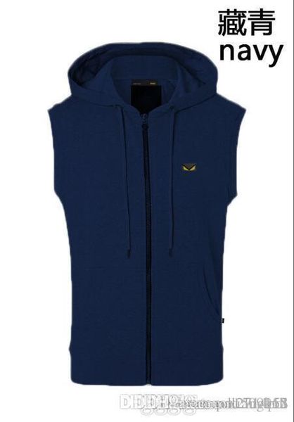 

мужская случайный жилет весной и осенью с капюшоном кардиган одиночный жилет с поясом спортивных мужчин жилет, Black;white