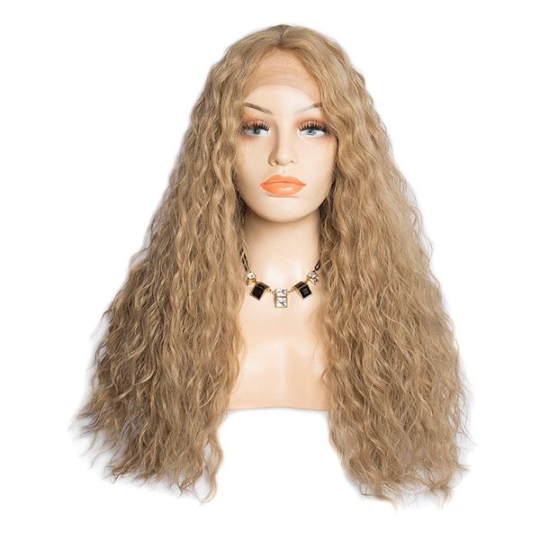 Modern Show Dark Blonde Hair Wet And Wavy Long Synthetic Side Part
