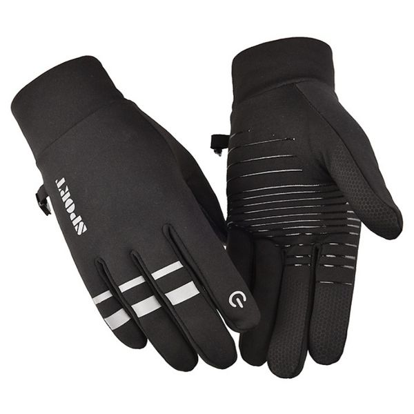 

new men women motorcycle gloves anti-slip reflective cycling riding ski gloves touch screen windser warm full finger