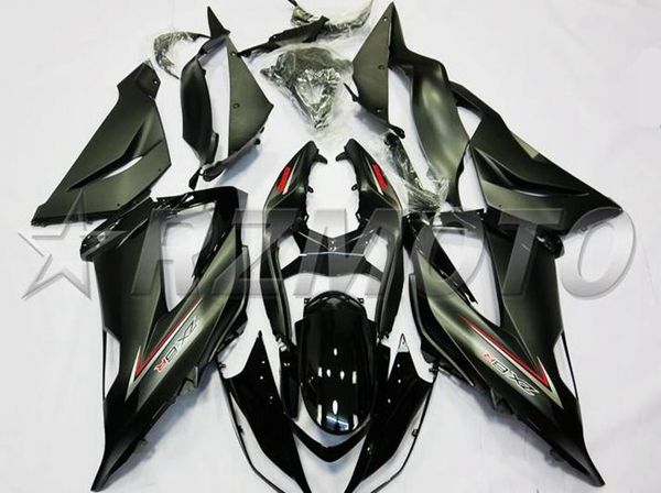 

4gifts new abs injection mold motorcycle fairings kits fit for kawasaki ninja zx-6r 599 zx6r 2013 2014 2015 2016 2017 black matte luster