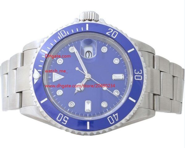 

luxury 116610 stainless steel bracelet mens watches automatic asia 2813 movement watch blue ceramic bezel men's sport wrist watches, Slivery;brown