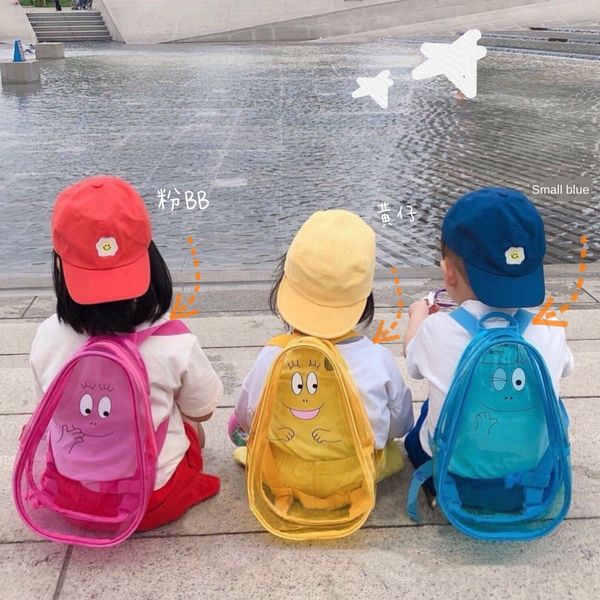 

ins wind prop backpack children's backpack beach pvc jelly bag baby summer transparent bag pgraphy props