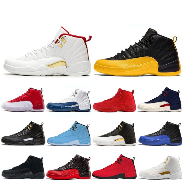 

university gold 12 12s game royal fiba mens basketball shoes gym red winterize bulls flu game the master taxi men trainer sneakers