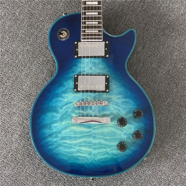 

standar electric guitar rosewood fingerboard mahogany body blue circle chrome hardware guitars