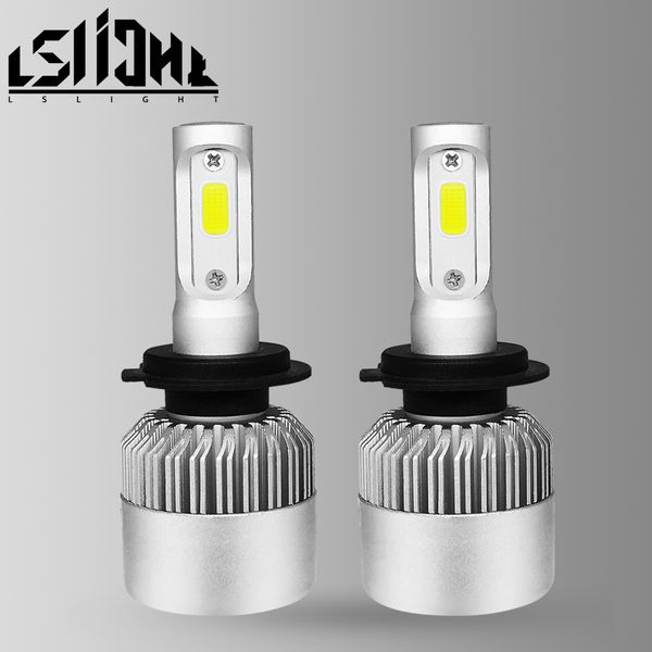 

lslight led car headlight h7 led h4 9600lm h27 canbus hb3 hb4 h1 h8 h9 9005 9006 hb2 12v 55w 6000k auto headlamp car styling