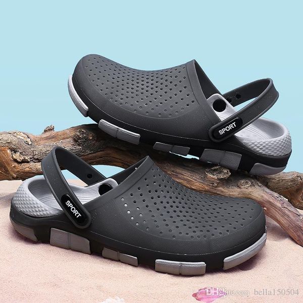 

designer sandals jelly beach shoes men sandals casual shoes slippers beach flip-flops outdoor slippers hip-hop street sandals, Black