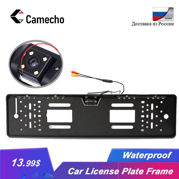 

camecho car rear view camera in eu european license plate frame night vision waterproof car reverse backup parking