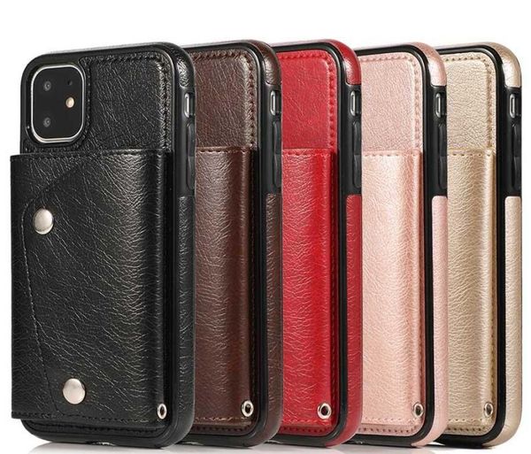 

new leather case for iphone 11 pro max xs xr x 8 7 6 card slot phone holder cover samsung note 10 plus
