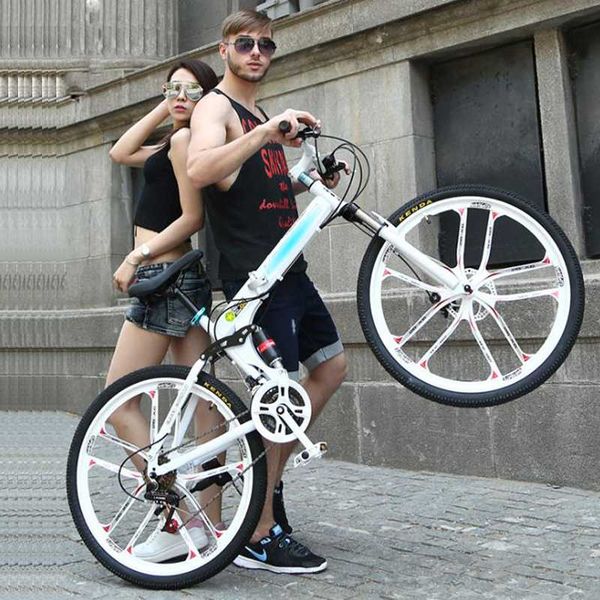 

24 inch folding bike for wowen men bicycle fordable 21/24/27 speed fat tyre