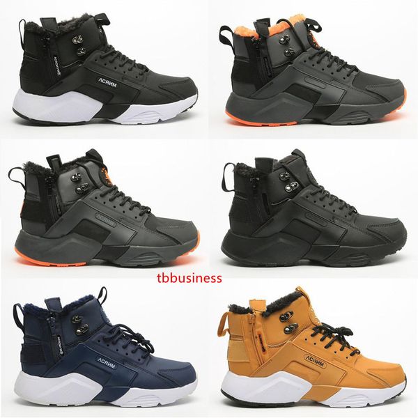 

huarache 6 уличная обувь huraches мужчины женщины тренеры run ultra для черный розовый синий высокие лодыжки добавить шерсть теплые дизайнер