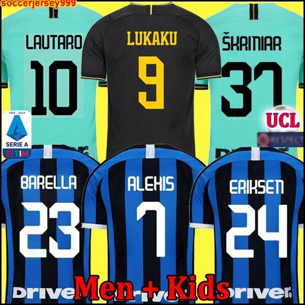

lukaku soccer jerseys eriksen lautaro alexis 19 20 alexis perisic skriniar godÃ­n shirt 2019 uniforms men jersey, White;black