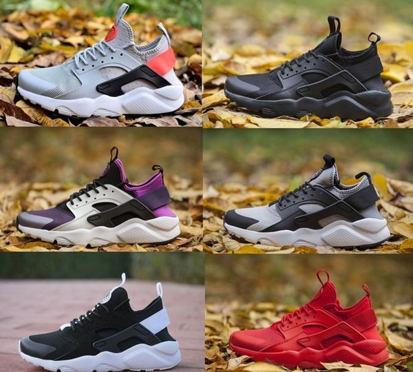 

2019 huarache 4 4.0 iv ultra reflect outdoor shoes for mens womens leather men huaraches sports trainers running sneakers 36-46