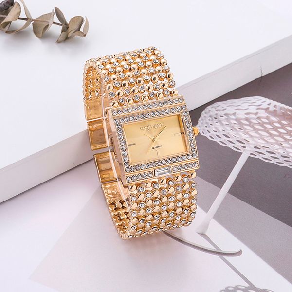 

women watches montre femme 2019 women round full diamond bracelet watch analog quartz movement wrist watch, Slivery;brown