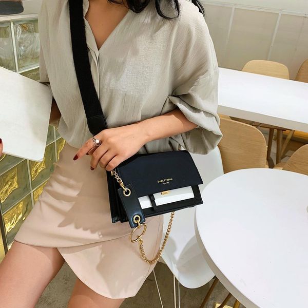 

scrub leather contrast color crossbody bags for women chain messenger shoulder bag ladies purses and handbags small totes v970702
