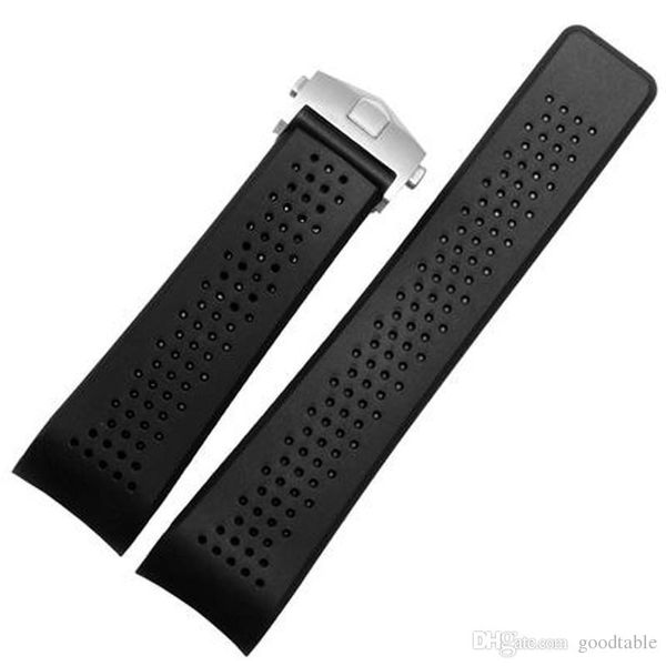 

для tag in stock ремешки для часов 22мм 24мм ремешки для часов для tag black diving силиконовая резина отверстия ремешок ремешок из нержавею, Black;brown