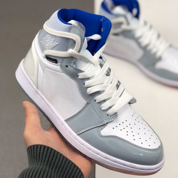 

new designer og 1 1s high zoom r2t racer blue brand women mens basketball shoes ck6637-104 white light grey sports sneakers jumpman shoes