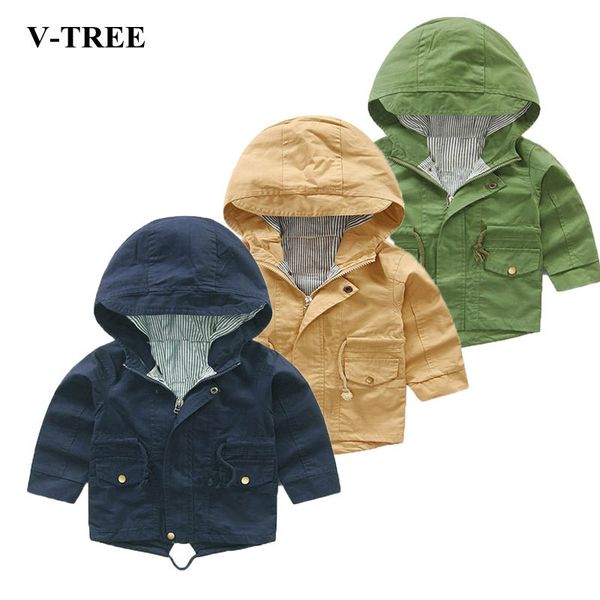 

v-tree spring autumn jacket for girls cartoon boys coat hoody children outerwear baby windbreaker t200103, White