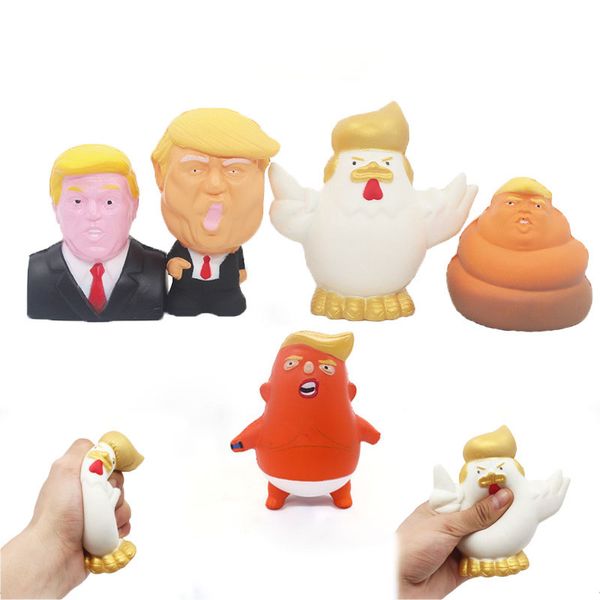 

новый squishy donald trump slow rising toys супер мягкий ароматизированный jumbo doll декор сожмите реквизит рождественский подарок партии f
