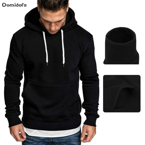 

2019 new fashion thick fleece hoodies men brand clothing spring winter sweatshirts male quality tracksuit, Black;red