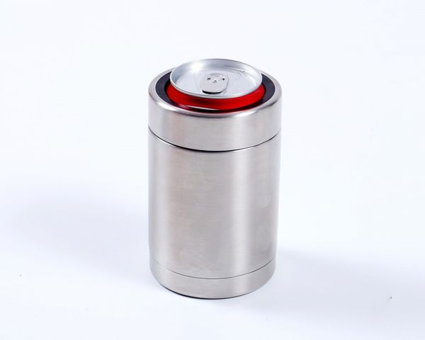 

12 oz mugs can car cups stainless steel insulated cold keeper cooler beer bottle holder