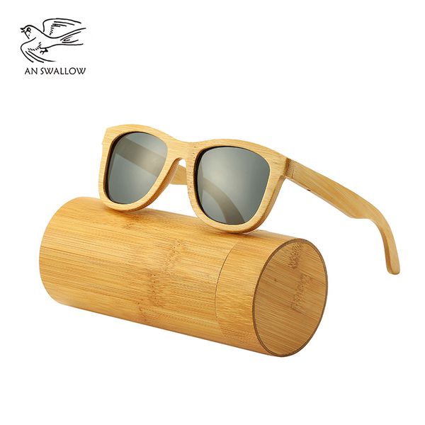 

an swallow real wood sunglasses polarized wooden sunglasses uv400 bamboo wooden brand with dr, White;black