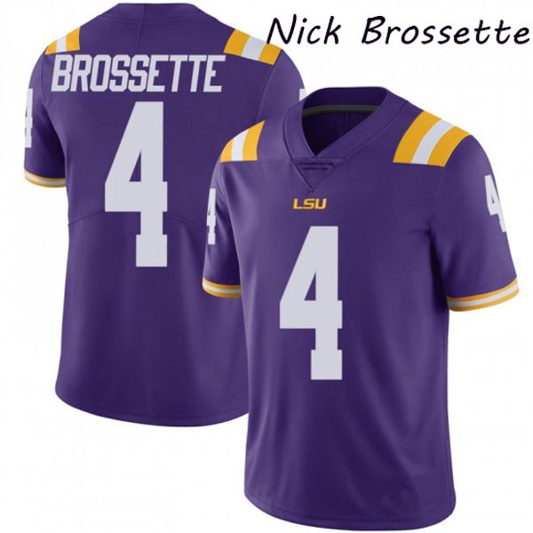 

men's stephen sullivan lsu tigers ray thornton rashard lawrence racey mcmath patrick queen purple college football jersey, Black