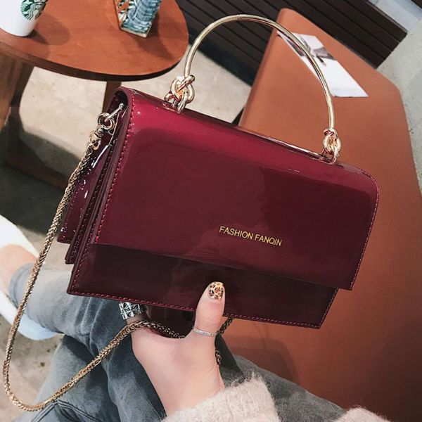 

soild color pu bright face crossbody bag for women 2020 large capacity crossbody bag and shopping