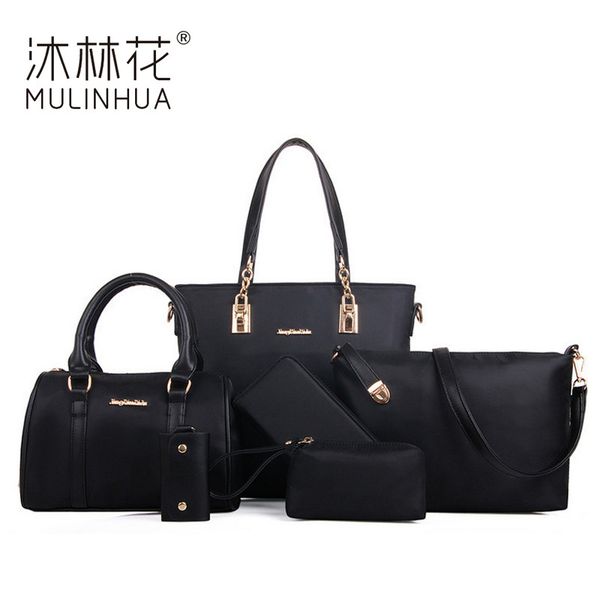 

new small and large six-piece women's casual nylon shoulder bag