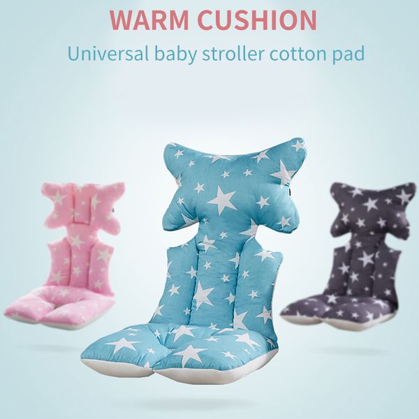 

kidsrun baby stroller cushion cotton pad thickening windproof cushions with pillow all season prevent crash safety comfortable