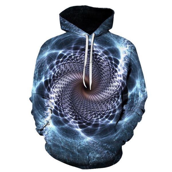 

men's 3d printing creative round neck casual long sleeve sweatshirt pullover hip hop loose streetwear hoodies sweatshirts, Black