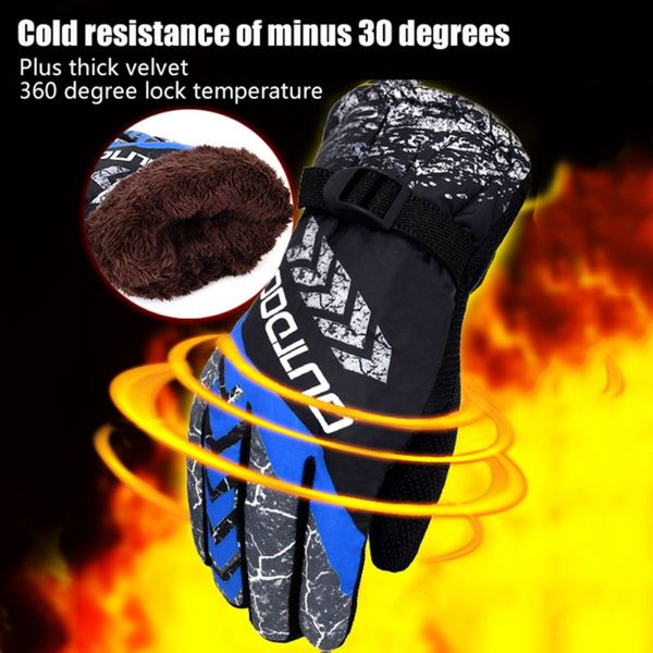 

men women heated winter warm skiing gloves windproof waterproof thickening outdoor sport riding motorcycle snowboard ski gloves