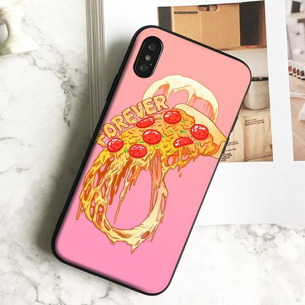 

часть fundas роскошный розовый люблю искусство пицца телефон для iphone 11 про хз макс хс 8 7 6 s плюс 5 юв чехол мягкий черный тпу силиконо