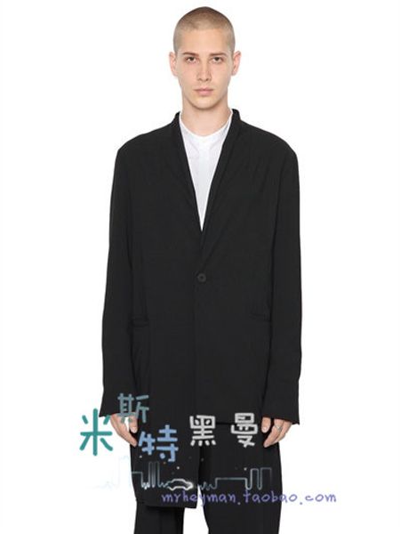 

s-5xl 2017 new men's clothing slim fashion bigbang costume hair stylist narrow collar asymmetry suit plus size singer costumes, White;black