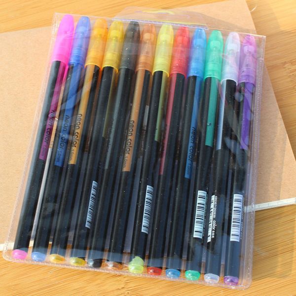 

1.0mm Gel Pens Set For Metallic/Pastel Neon For Glitter Sketch Drawing Color Pen Manga Markers School Stationery