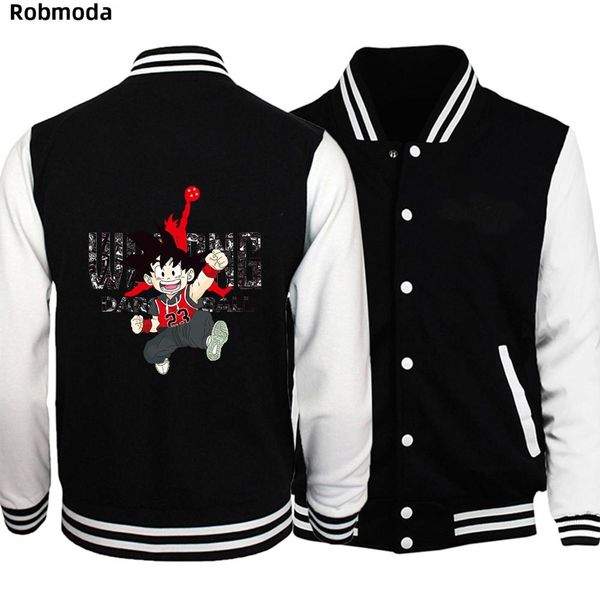

japanese anime z goku baseball uniform jackets men 2019 spring fashion hoodies men cosplay costume plus size s-5xl, Black;brown