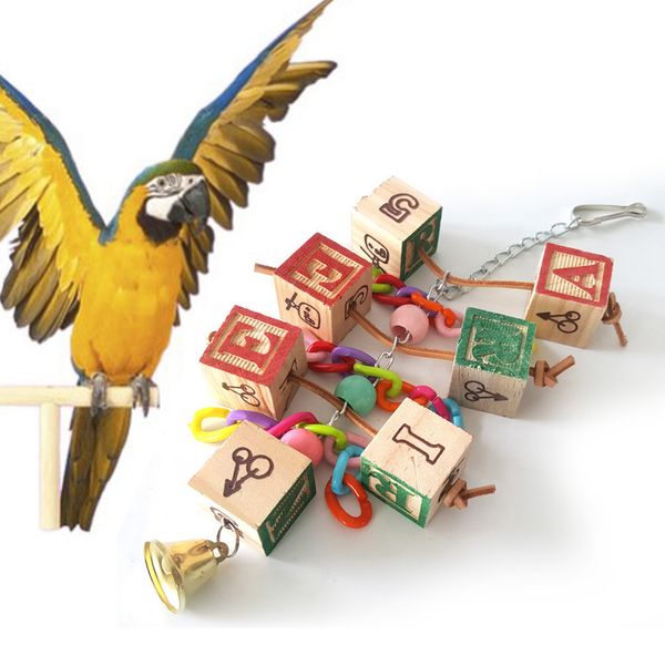 

parrot alpinia oxyphylla gnaw building block toys bird toys small favour and put sb. in important position have cowhide rope to climb