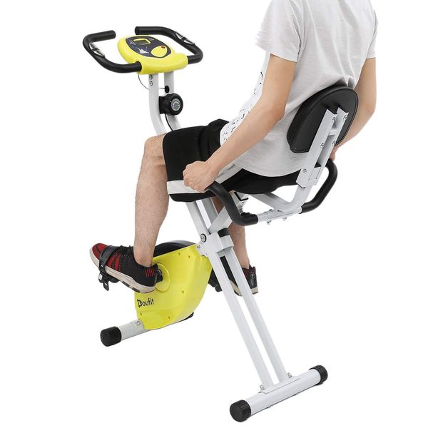 

doufit indoor folding exercise bike upright bicycle domestic gym machine home led display fitness equipment sport bicycle