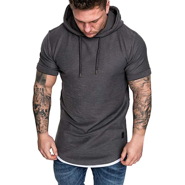 

large size short sleeve gym shirt sport with hat t shirt men quick dry fit running t-shirt men fitness sportswear tshirt j4, Black;blue
