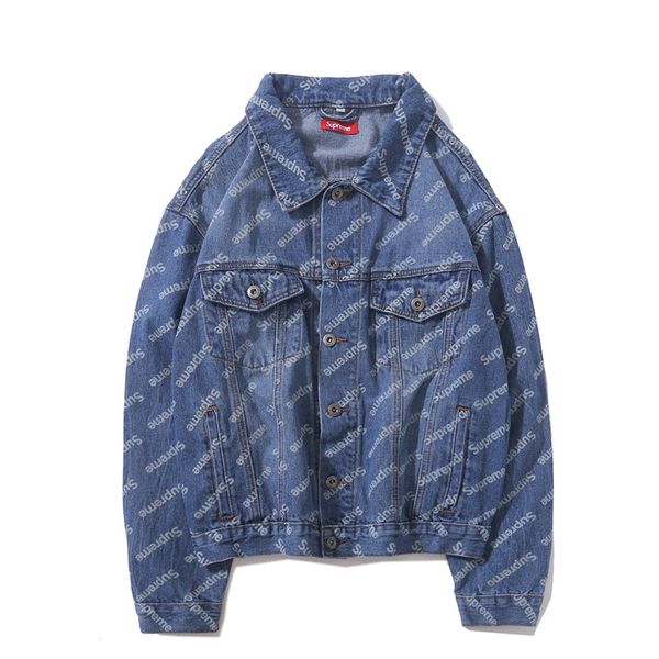 

2019 pring and autumn new women 039 weater lim cotton comfortable port full body letter printed long leeved jacket denim button
