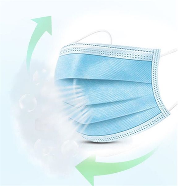 

dhl ship blue face fast shipping face3 layers dustproof facial er masks dust earloop blue mouth mask wvs2