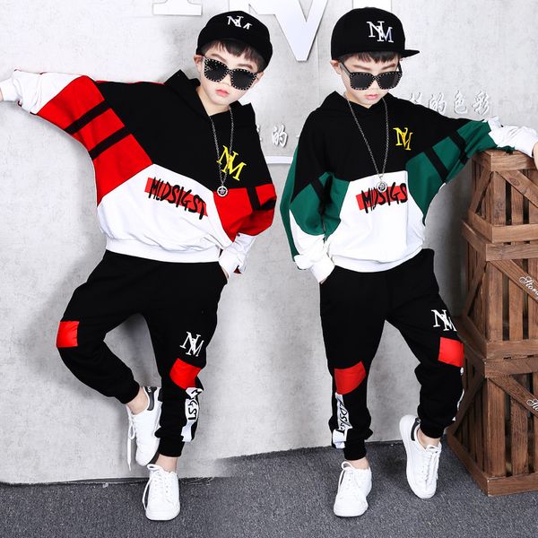 

boys clothes set new spring autumn children clothing boys casual sports t-shirt pants set outfit kids clothes suit tracksuits t200414, White