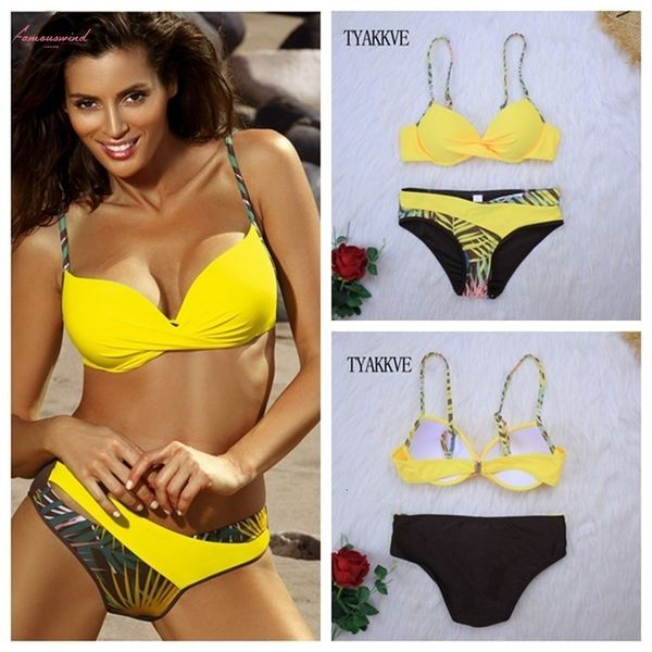 

2020 push up bikini set patchwork swimsuits ruched swimwear women bikinis biquini high waist yellow wear summer xxl, White;black