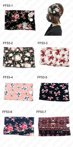 

women elastic cloth printed anti ear headbands with face mask adults sports yoga exercise soft button hair band for girl accessories d41601, Slivery;white