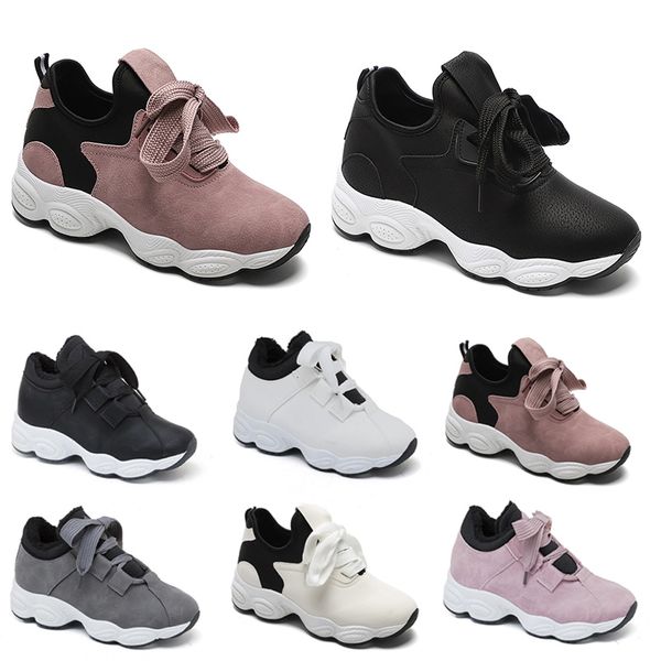 

non-brand running shoes for women chaussures white black pink grey suede fashion sports sneakers 36-40 style 223, White;red