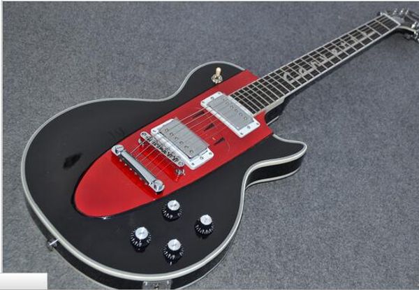 

New arrival cu tom hop 1960 corvette black red electric guitar excellent quality hipping