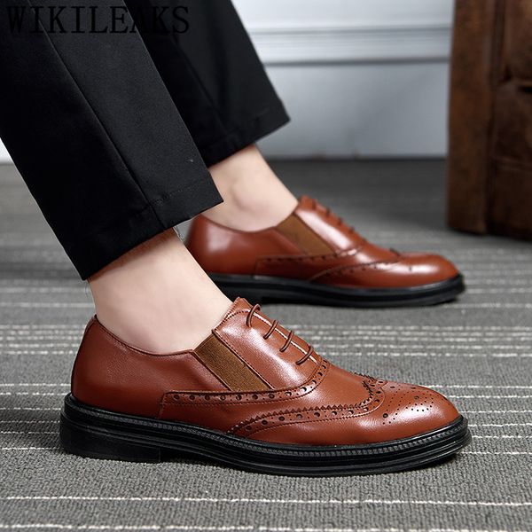

brogues men dress shoes leather black corporate shoes for men classic oxford fashion sapato masculino social mariage