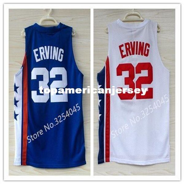 

2019 new #32 julius erving dr j basketball jersey embroidery stitched us size xs-6xl vest jerseys ncaa, Black;blue