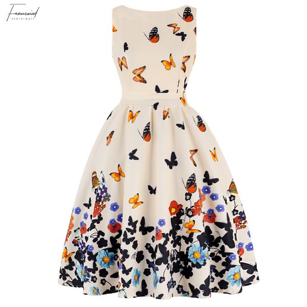 

дизайнер женщин летние платья размер печати бабочка плюс старинные платья cap рукавом женщины лето 50-х годов хлопок повседневная сарафан, Black;gray
