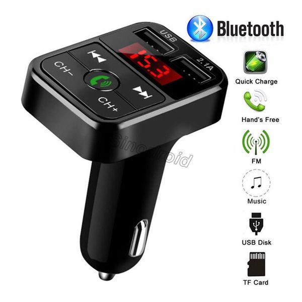 

2019 new car b2 bluetooth car kit mp3 player with hand wirele fm tran mitter adapter u b car charger b2 upport micro d card