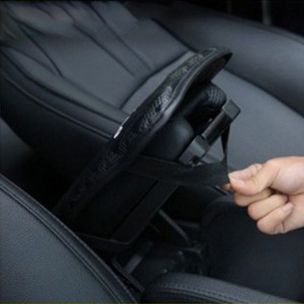 

leather car armrest pad covers universal center console auto seat armrests box pads black armrest storage protection cushion